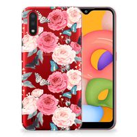 Samsung Galaxy A01 TPU Case Butterfly Roses - thumbnail