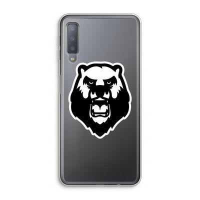 Angry Bear (white): Samsung Galaxy A7 (2018) Transparant Hoesje