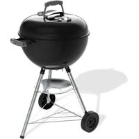 Weber Bar-B-Kettle Houtskoolbarbecue - 47 cm diameter - Ingebouwde thermometer - Geëmailleerd staal - 6 couverts - Zwart