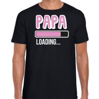 Cadeau t-shirt aanstaande papa - papa loading - zwart/roze- heren - Vaderdag/verjaardag 2XL  -