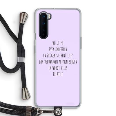 Relatief: OnePlus Nord Transparant Hoesje met koord