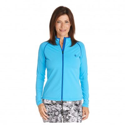 Coolibar - UV-zwemjasje voor dames - Azuurblauw