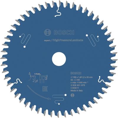 Bosch Accessoires Cirkelzaagblad Expert for High Pressure Laminate 168x20x1,8/1,2 mm, T52 - 2608901875