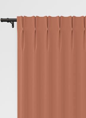 Renica gordijn - Burnt Orange met Dubbele plooi
