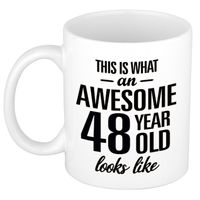 Awesome 48 year cadeau mok / beker 300 ml