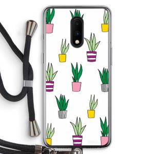 Sanseveria: OnePlus 7 Transparant Hoesje met koord