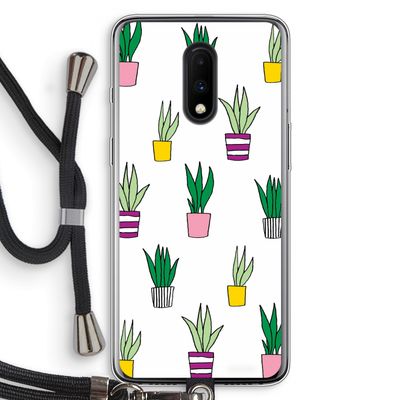 Sanseveria: OnePlus 7 Transparant Hoesje met koord