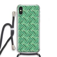 Moroccan tiles 2: iPhone XS Transparant Hoesje met koord