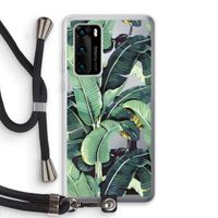 Bananenbladeren: Huawei P40 Transparant Hoesje met koord