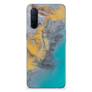 OnePlus Nord CE 5G TPU Siliconen Hoesje Marble Blue Gold