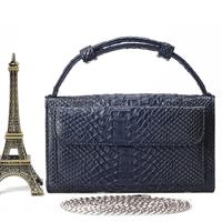 Echte lederen vrouwen hand tas vrouwelijke Modeketen Schoudertas Luxe designer Tote Messenger Bags (donkerblauw)