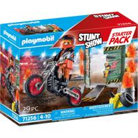 PLAYMOBIL Starterpack Stuntshow Motor met Vuurmuur 71256 - thumbnail