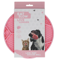 Eat Slow Live Longer Lick Mat Soccer Ball Roze
