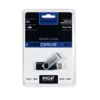 USB stick INTENSO Basic Line 8 GB Zwart Zilver 8 GB USB stick