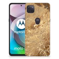 Motorola Moto G 5G TPU Siliconen Hoesje Marmer Creme