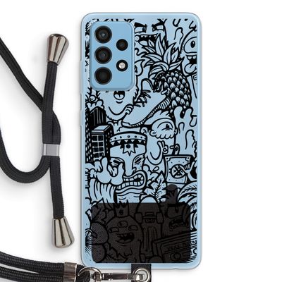 Vexx Black Mixtape: Samsung Galaxy A52 Transparant Hoesje met koord