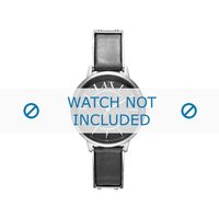 Horlogeband Armani AX5303 Leder Zwart 14mm - thumbnail