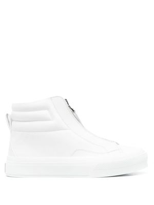 Givenchy baskets montantes à fermeture zippée - Blanc
