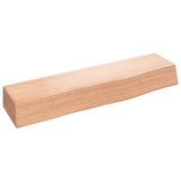 vidaXL Wandschap 40x10x6 cm behandeld massief eikenhout lichtbruin - thumbnail