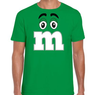 Verkleed t-shirt M voor heren - groen - carnaval/themafeest kostuum Verkleed t-shirt M voor heren - groen - carnaval/themafeest kostuum
