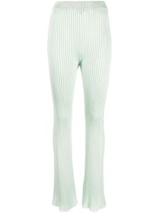 Jil Sander pantalon évasé à design plissé - Vert