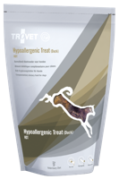 Trovet Hypoallergenic Treat HDT Eend hondensnacks - 250 gram (let op korte tht 20-8-2025)