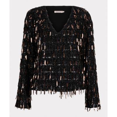Esqualo - Zwart | Dames | Top | Zwart | 44 | regular | Kamst mode