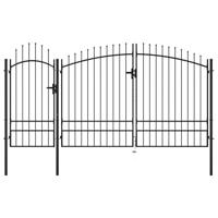 Poort 2,45x4 m staal zwart Poort 2,45x4 m staal zwart