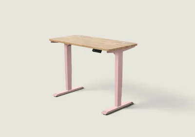 Desktronic HomePro bureau Zachtroze / Massief Eiken / 120x60 cm