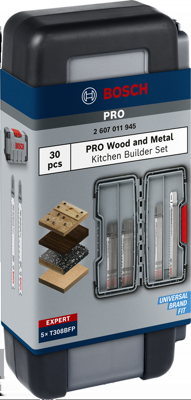 Bosch Accessoires PRO Wood and Metal Keukenbouwerset | 100 mm | 30-delig - 2607011945