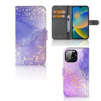 Hoesje voor iPhone 14 Pro Max Watercolor Paars - thumbnail