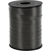 Creativ Company Cadeaulint, b: 10 mm, glossy, zwart, 250 m/ 1 rol