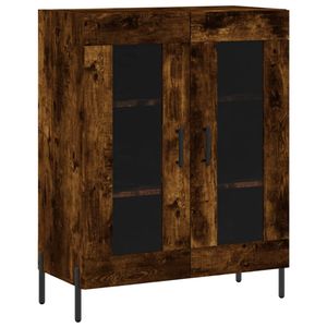 The Living Store Dressoir Classic - Gerookt eiken - 69.5 x 34 x 90 cm - Duurzaam hout en ijzer
