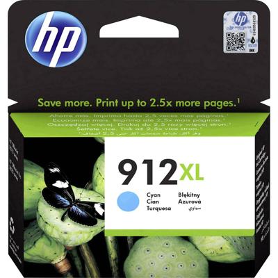HP 912XL Inktcartridge Origineel Cyaan 3YL81AE Inkt