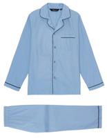 Bio Katoenen Herenpyjama Tokyo Ambassador 1867 Kleur Lichtblauw Maat Extra Large
