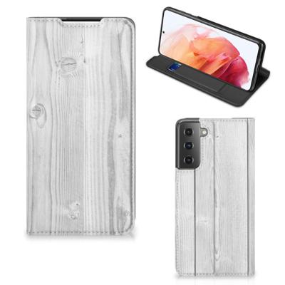 Samsung Galaxy S21 Book | Wallet Case | White Wood