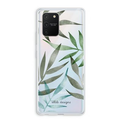 Tropical watercolor leaves: Samsung Galaxy S10 Lite Transparant Hoesje