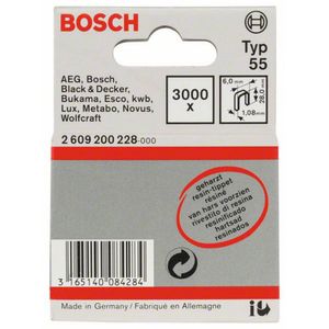 Bosch Accessories 2609200228 Nieten met smalle rug Type 55 3000 stuk(s) Afm. (l x b) 28 mm x 6 mm