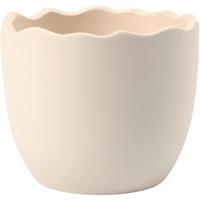 Creativ Company Bloempot, h: 6,3 cm, d 7,5 cm, wit, 24 stuk/ 1 doos