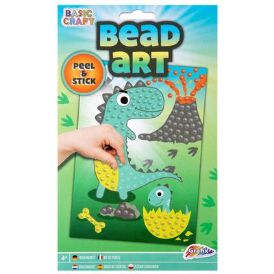 Grafix knutselset bead art dino