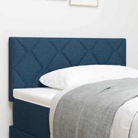 Hoofdbord met LED -striplichten Verstelbaar Blauw 100 cm Stof