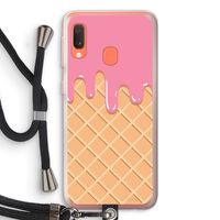 Ice cream: Samsung Galaxy A20e Transparant Hoesje met koord