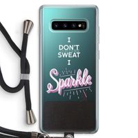 Sparkle quote: Samsung Galaxy S10 Plus Transparant Hoesje met koord