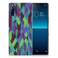 Sony Xperia L4 | TPU Hoesje | Abstract Green Blue