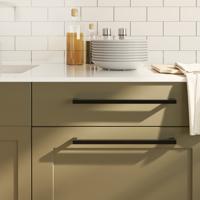 Handvatten 5 st 320 mm roestvrij staal zwart