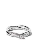 DE BEERS bague Infinity solitaire en platine pavée d'un diamant solitaire - Argent - thumbnail