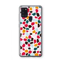 Colored Giraffe: Samsung Galaxy A21s Transparant Hoesje
