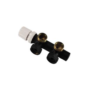 Onderblok BWS Rio Thermostatisch 3/4&apos;&apos; Mat Zwart Haaks Links Zonder Knop