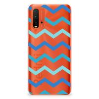 Xiaomi Poco M3 | TPU bumper | Zigzag Blauw