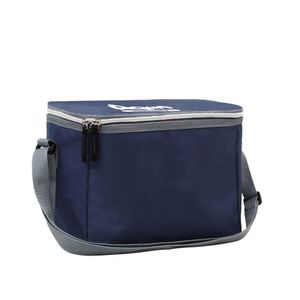 1x Navy koeltassen voor 6/sixpack blikjes 21 x 15 cm 4 liter met schouderband